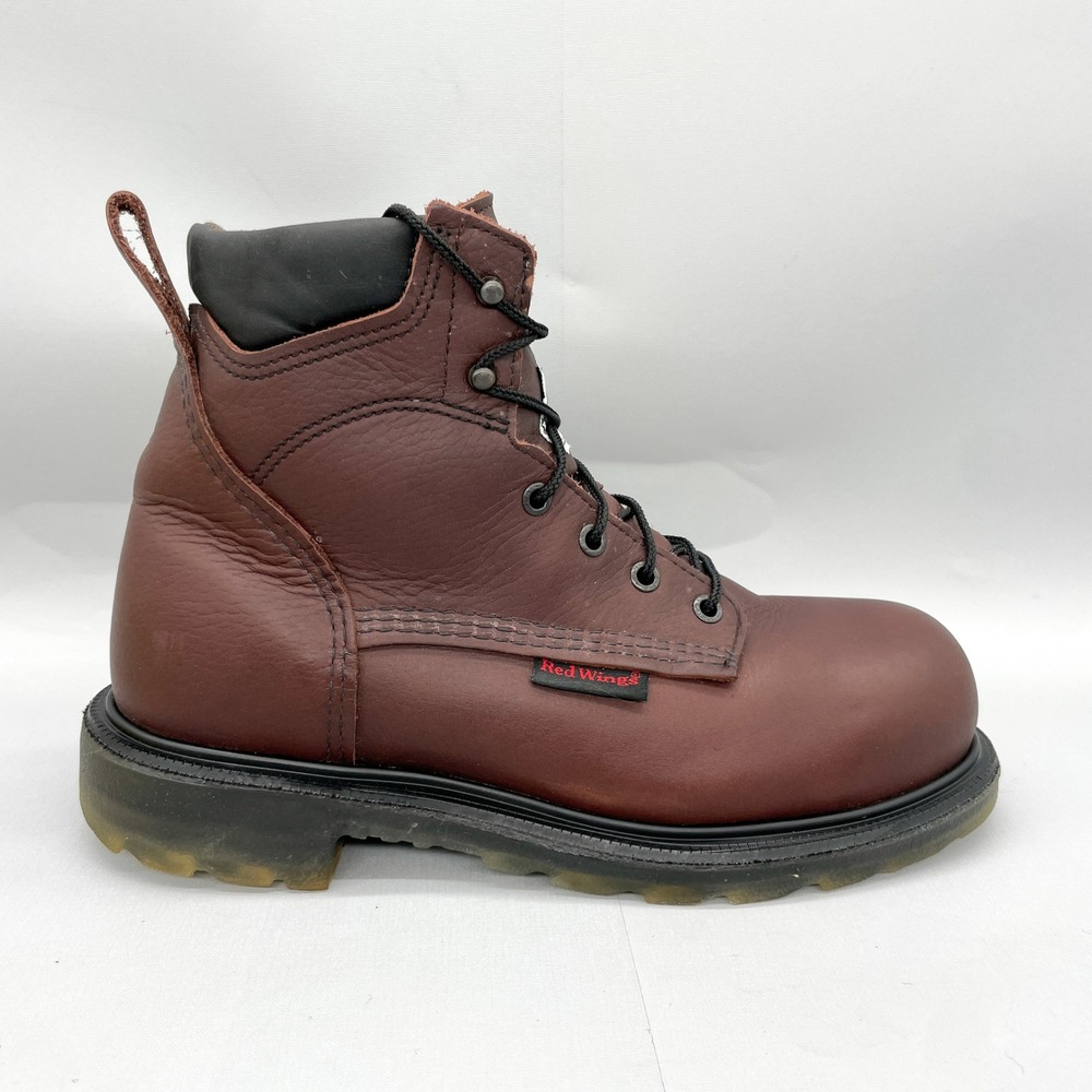 Red Wing Mens 8 Supersole 2406 Work Boots Shoes Brown Leather Gore Tex Steel Toe